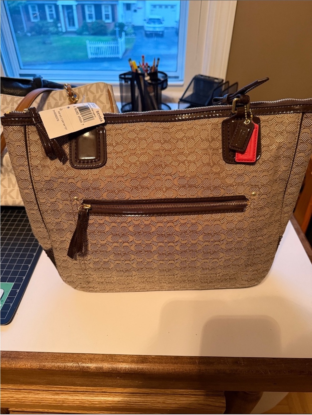 Coach Signature Canvas Tote Bag - Brown